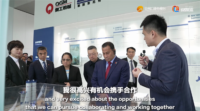 มาทำงานร่วมกันเพื่อสร้างอนาคตของโครงสร้างพื้นฐาน! รองประธานาธิบดีไมโครนีเซียเยี่ยมชม QGM Machinery